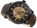  Shop Authentic Fossil Townsman Automatic Black Dial Brown Leather Strap Watch for Men - ME3155 - Luxxuri