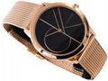  Shop Authentic Calvin Klein Minimal Black Dial Rose Gold Mesh Bracelet Watch for Men - K3M22621 - Luxxuri