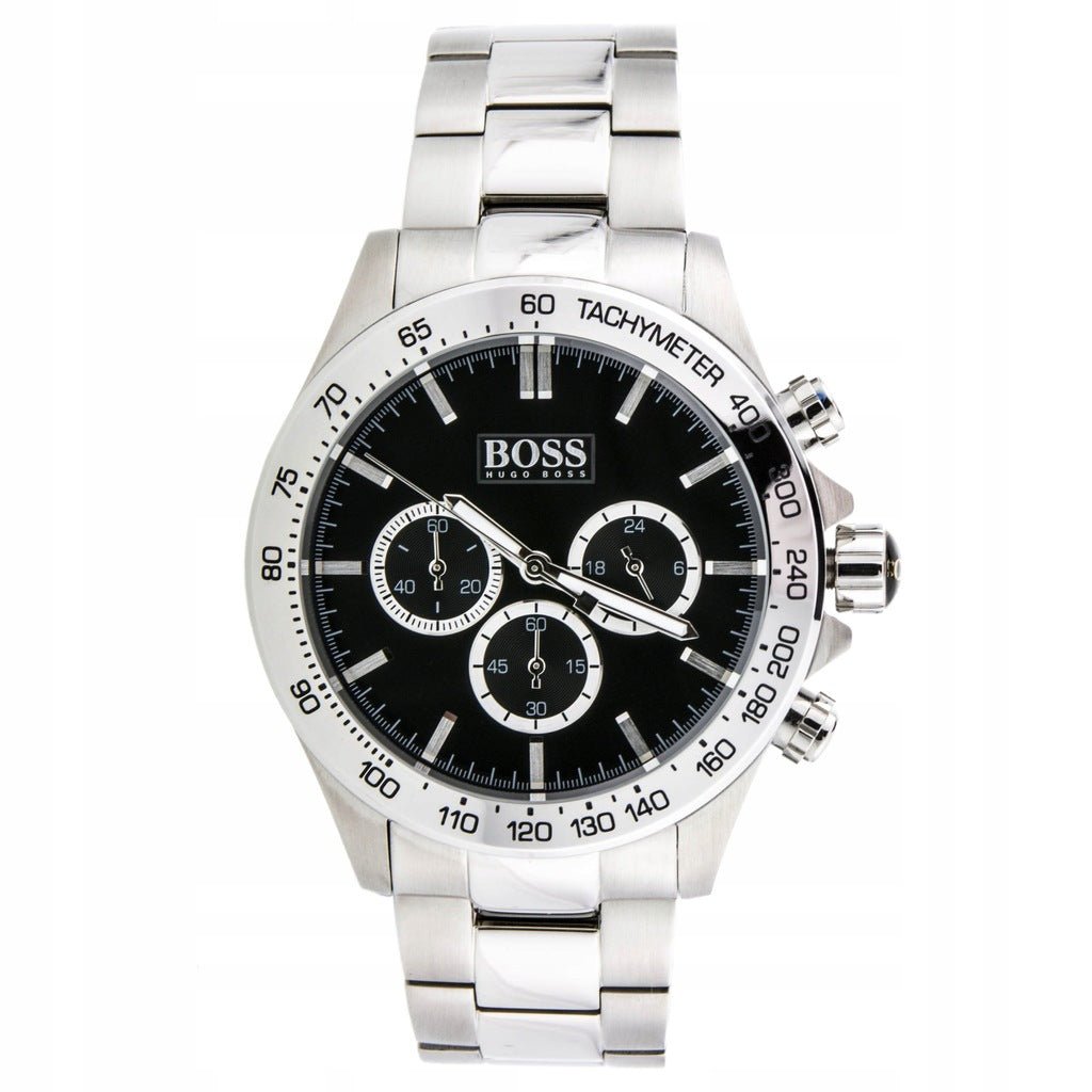 Shop Authentic Hugo Boss Ikon Black Dial Silver Steel Strap Watch for Men - 1512965 - Luxxuri