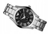  Shop Authentic Emporio Armani Valente Black Dial Silver Steel Strap Watch For Men - AR0680 - Luxxuri