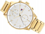  Shop Authentic Tommy Hilfiger Chase Quartz White Dial Gold Steel Strap Watch for Men - 1791576 - Luxxuri
