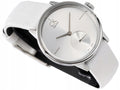 Shop Authentic Calvin Klein Accent Silver Dial White Leather Strap Watch for Women - K2Y231K6 - Luxxuri
