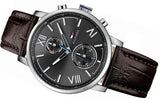  Shop Authentic Tommy Hilfiger Aiden Quartz Black Dial Brown Leather Strap Watch for Men - 1791309 - Luxxuri