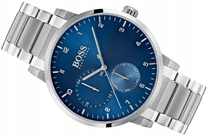  Shop Authentic Hugo Boss Oxygen Chronograph Blue Dial Silver Steel Strap Watch for Men - 1513597 - Luxxuri