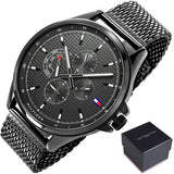  Shop Authentic Tommy Hilfiger Shawn Chronograph Quartz Grey Dial Grey Mesh Bracelet Watch for Men - 1791613 - Luxxuri