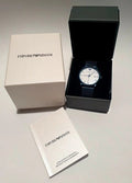  Shop Authentic Emporio Armani Luigi Quartz White Dial Blue Mesh Bracelet Watch For Men - AR11025 - Luxxuri