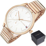  Shop Authentic Tommy Hilfiger Brooke Silver Dial Rose Gold Steel Strap Watch for Women - 1782021 - Luxxuri