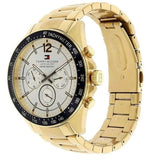  Shop Authentic Tommy Hilfiger Luke Chronograph White Dial Gold Steel Strap Watch for Men - 1791121 - Luxxuri