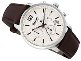  Shop Authentic Hugo Boss Attitude White Dial Brown Leather Strap Watch for Men - 1513609 - Luxxuri