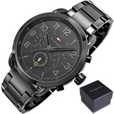  Shop Authentic Tommy Hilfiger Briggs Black Dial Black Steel Strap Watch for Men  - 1791423 - Luxxuri
