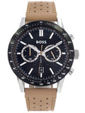  Shop Authentic Hugo Boss Allure Black Dial Brown Leather Strap Watch for Men - 1513964 - Luxxuri