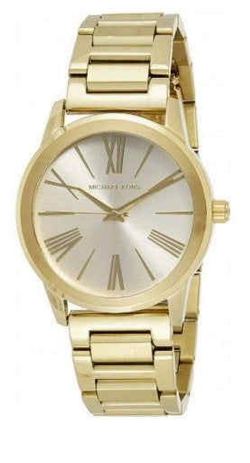  Shop Authentic Michael Kors Hartman Quartz Gold Dial Gold Steel Strap Watch For Women - MK3490 - Luxxuri