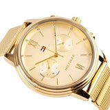  Shop Authentic Tommy Hilfiger Blake Quartz Gold Dial Gold Mesh Bracelet Watch for Women - 1782302 - Luxxuri
