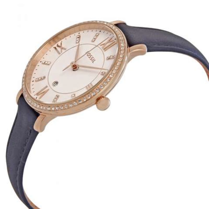  Shop Authentic Fossil Jacqueline White Dial Blue Leather Strap Watch for Women - ES4291 - Luxxuri