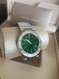 Shop Authentic Bvlgari Bvlgari Bvlgari Lady Green Dial Silver Steel Strap Watch for Women - BVLGARI103693 - Luxxuri