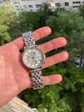  Shop Authentic Fossil Boyfriend Chronograph Silver Dial Silver Steel Strap Watch for Women - ES2198 - Luxxuri