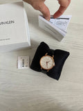  Shop Authentic Calvin Klein Even White Dial Black Leather Strap Watch for Women - K7B236C6 - Luxxuri