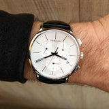  Shop Authentic Calvin Klein Posh Silver Dial Black Leather Strap Watch for Men - K8Q371C6 - Luxxuri