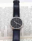  Shop Authentic Calvin Klein Posh Black Dial Black Leather Strap Watch for Men - K8Q371C1 - Luxxuri