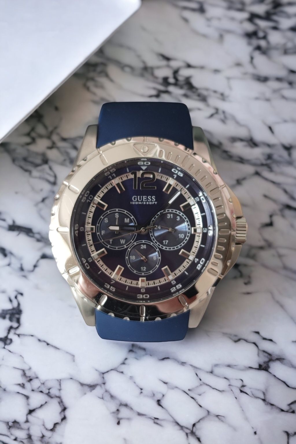  Shop Authentic Guess Maverick Black Dial Rubber Strap Watch for Men - W0485G3 - Luxxuri