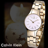  Shop Authentic Calvin Klein Simplicity White Dial Gold Steel Strap Watch for Women - K4323212 - Luxxuri