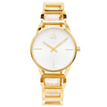  Shop Authentic Calvin Klein Stately Silver Dial Gold Steel Strap Watch for Women - K3G23526 - Luxxuri