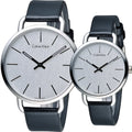  Shop Authentic Calvin Klein Even White Dial Black Leather Strap Watch for Women - K7B211C6 - Luxxuri