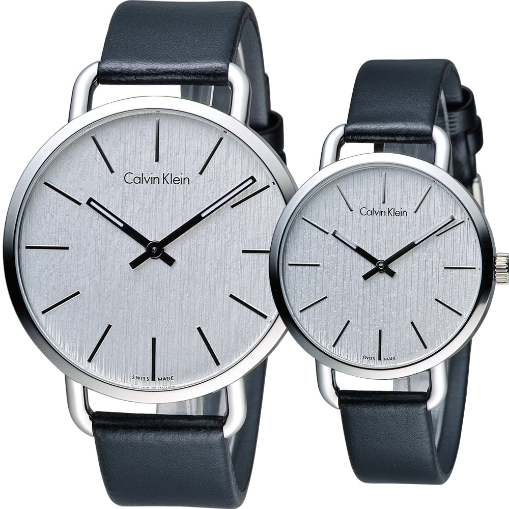  Shop Authentic Calvin Klein Even White Dial Black Leather Strap Watch for Women - K7B211C6 - Luxxuri