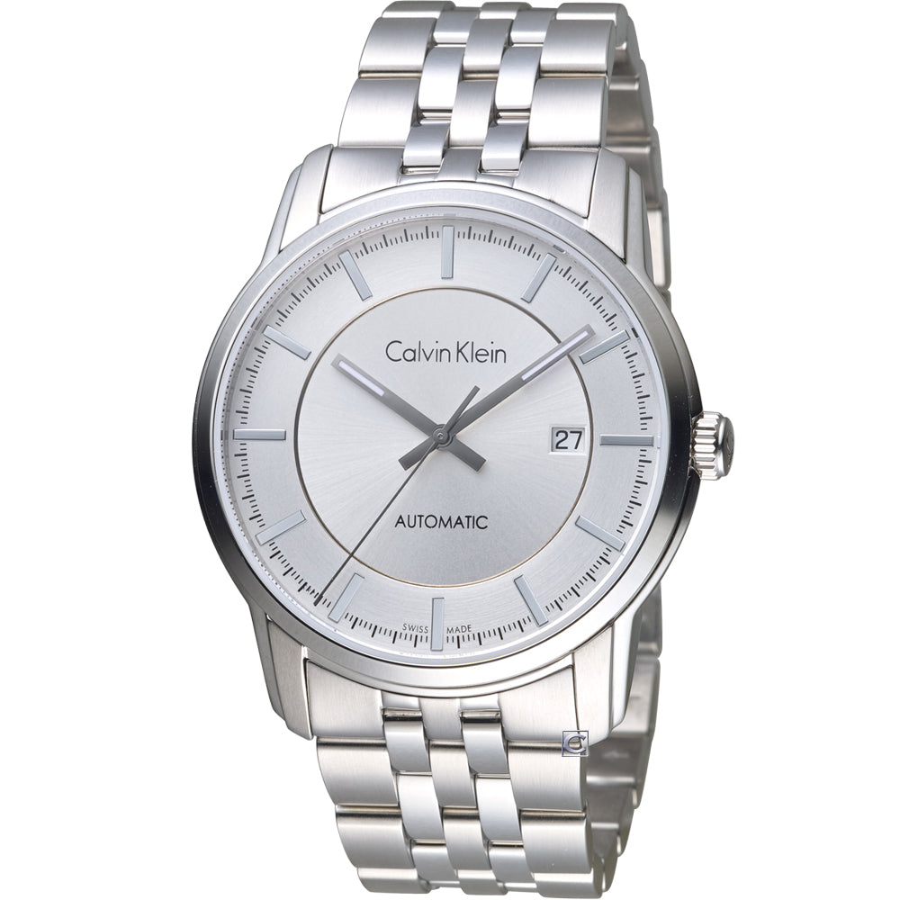  Shop Authentic Calvin Klein Infinity Automatic Silver Dial Silver Steel Strap Watch for Men - K5S34146 - Luxxuri