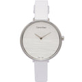  Shop Authentic Calvin Klein Rise White Grey Dial White Leather Strap Watch for Women - K7A231L6 - Luxxuri