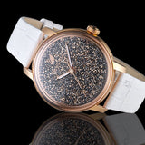  Shop Authentic Swarovski Crystalline Hours Quartz Grey Dial Black Leather Strap Watch for Women - 5344635 - Luxxuri