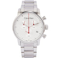  Shop Authentic Calvin Klein City Chronograph White Dial Silver Steel Strap Watch for Men - K2G271Z6 - Luxxuri