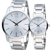 Shop Authentic Calvin Klein City Silver Dial Silver Steel Strap Watch for Women - K2G23126 - Luxxuri