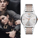  Shop Authentic Emporio Armani Kappa Quartz Silver Dial Two Tone Mesh Bracelet Watch For Men - AR11093 - Luxxuri