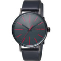  Shop Authentic Calvin Klein Boost Black Dial Black Leather Strap Watch for Men - K7Y214CY - Luxxuri