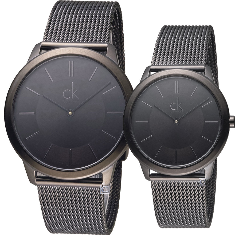  Shop Authentic Calvin Klein Minimal Black Dial Black Mesh Bracelet Watch for Men - K3M214B1 - Luxxuri
