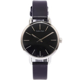  Shop Authentic Calvin Klein Even Black Dial Black Leather Strap Watch for Women - K7B231C1 - Luxxuri