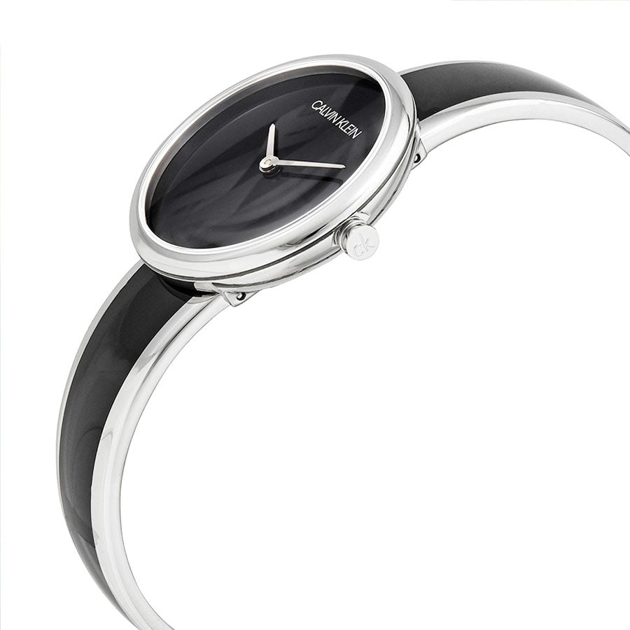  Shop Authentic Calvin Klein Seduce Black Dial Two Tone Steel Strap Watch for Women - K4E2N111 - Luxxuri
