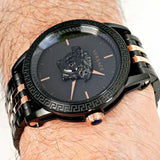  Shop Authentic Versace Palazzo Empire Black Dial Two Tone Steel Strap Watch for Men - VERD00618 - Luxxuri