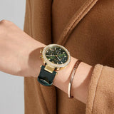  Shop Authentic Michael Kors Parker Chronograph Green Dial Green Leather Strap Watch For Women - MK6985 - Luxxuri