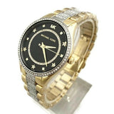  Shop Authentic Michael Kors Lauryn Crystal Pave Black Dial Two Tone Steel Strap Watch For Women - MK4403 - Luxxuri