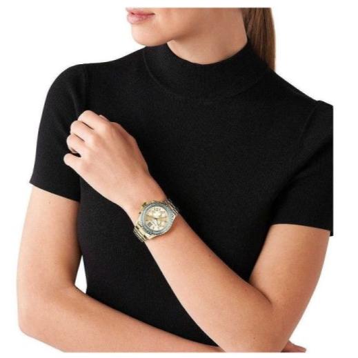  Shop Authentic Michael Kors Everest Chronograph Gold Dial Gold Steel Strap Watch For Women - MK7210 - Luxxuri