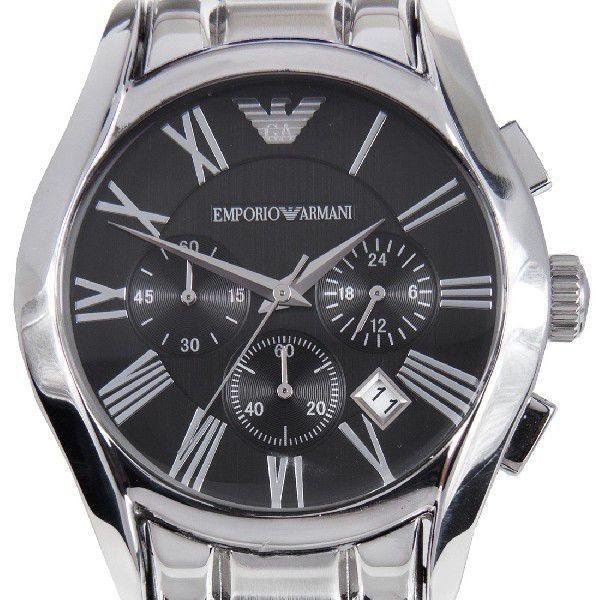  Shop Authentic Emporio Armani Valente Chronograph Black Dial Silver Stainless Steel Watch For Men - AR0673 - Luxxuri
