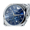  Shop Authentic Emporio Armani Classic Navy Blue Dial Stainless Steel Watch For Men - AR1787 - Luxxuri