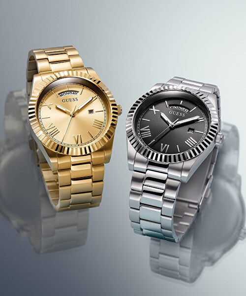  Shop Authentic Guess Connoisseur Black Dial Silver Steel Strap Watch for Men - GW0265G1 - Luxxuri