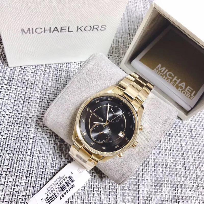  Shop Authentic Michael Kors Blair Quartz Black Dial Gold Steel Strap Watch For Women - MK6497 - Luxxuri