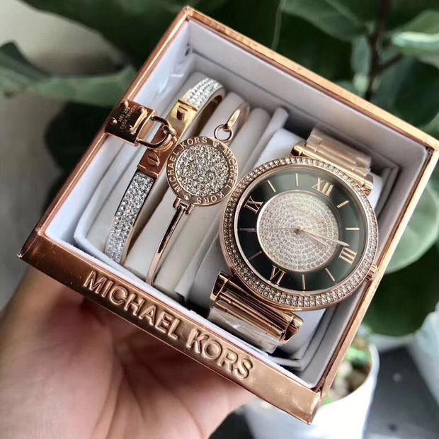  Shop Authentic Michael Kors Catlin Black Dial Rose Gold Steel Strap Watch for Women - MK3339 - Luxxuri