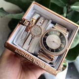  Shop Authentic Michael Kors Catlin Black Dial Rose Gold Steel Strap Watch for Women - MK3339 - Luxxuri