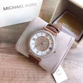  Shop Authentic Michael Kors Caitlin Quartz Silver Dial Gray Leather Strap Watch For Women - MK2377 - Luxxuri