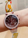  Shop Authentic Michael Kors Parker Analog Quartz Brown Dial Brown Steel Strap Watch For Women - MK6378 - Luxxuri